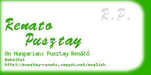 renato pusztay business card