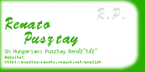 renato pusztay business card